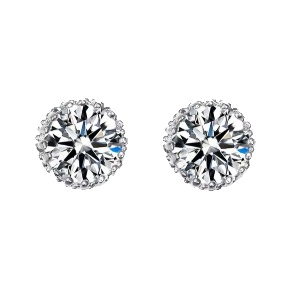 2ct CZ Solitare Earrings