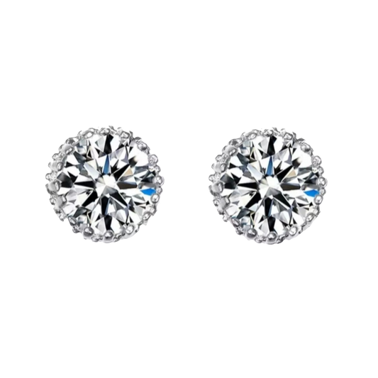 2ct CZ Solitare Earrings