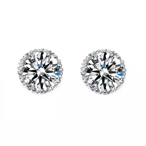 2ct CZ Solitare Earrings